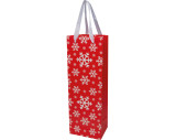 Weihnachtstragetüte aus Papier für eine Flasche