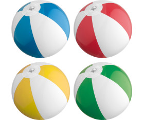 Pelota de playa bicolor mini con segmentos de 21.5 cm